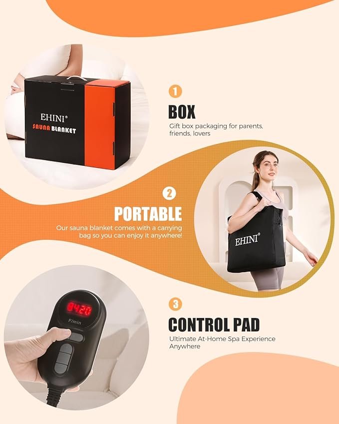 infrared sauna blanket for home use – portable full body detox & relaxation solution (space black)