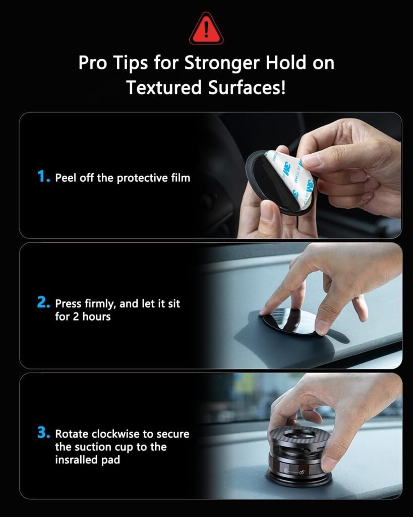 vacuum magnetic car phone holder for magsafe – 360° adjustable mount