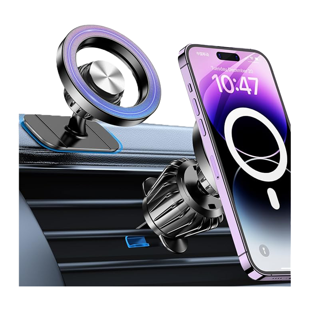 kaistyle magsafe car mount – 20 strong magnets, dash & air vent phone holder for iphone 14, 15, 16, 17 – universal car accessories for men & women