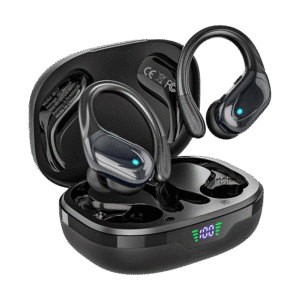 🎧 wireless bluetooth earbuds – sports headphones with charging case (black)