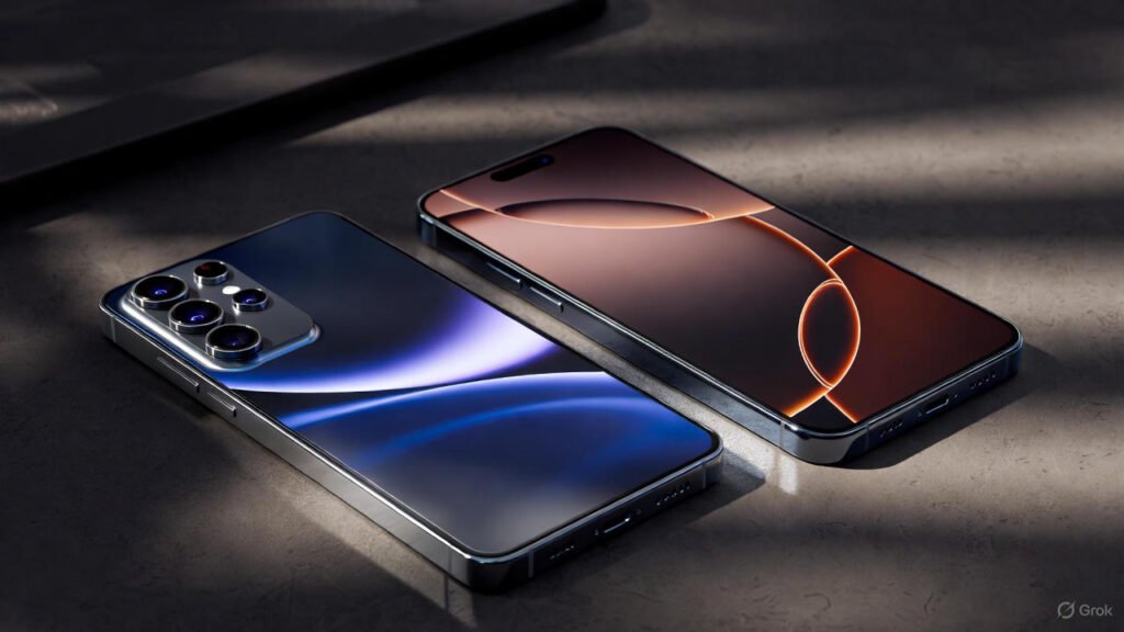 galaxy s25 vs iphone flagship smartphone comparison