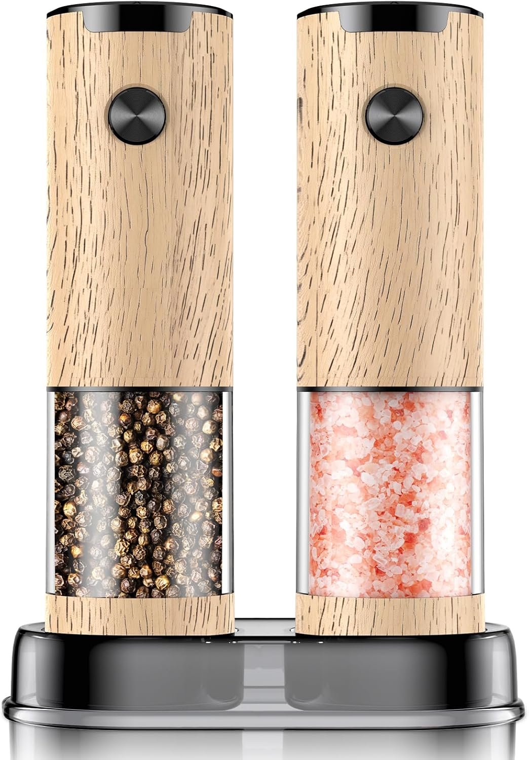 electric salt and pepper grinder set – 3x easier seasoning electric salt and pepper grinder set – 3x easier seasoning