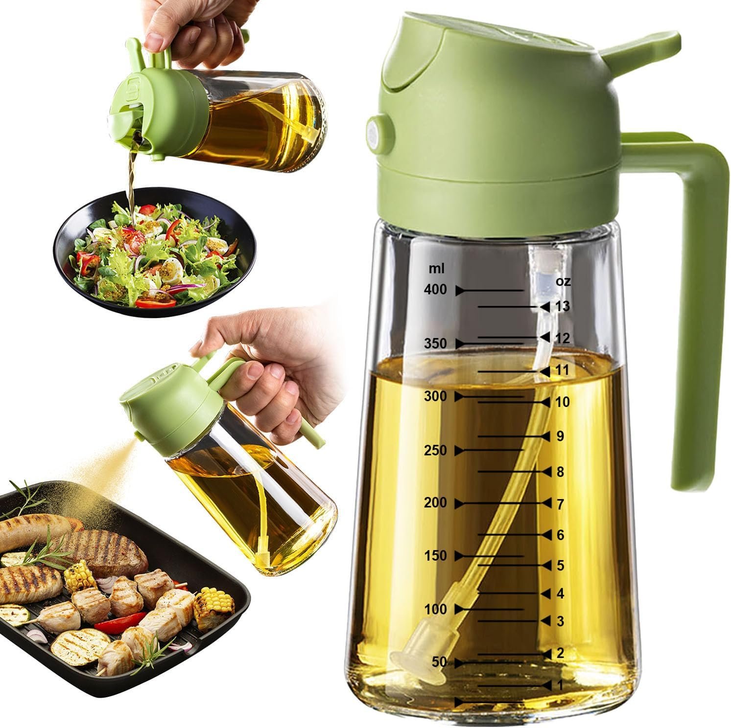 2 in 1 glass olive oil sprayer bottle for healthy meals 2 in 1 glass olive oil sprayer bottle for healthy meals