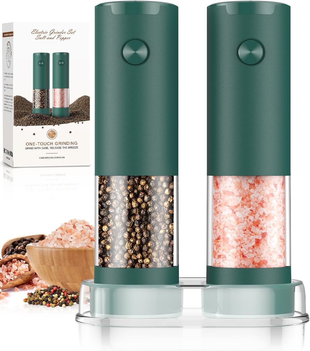 electric salt and pepper grinder set – 3x easier seasoning electric salt and pepper grinder set – 3x easier seasoning
