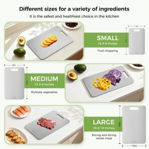 titanium cutting board set of 3 – hygienic & durable