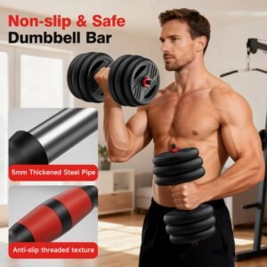 5 in 1 adjustable dumbbell set 90lb | home gym