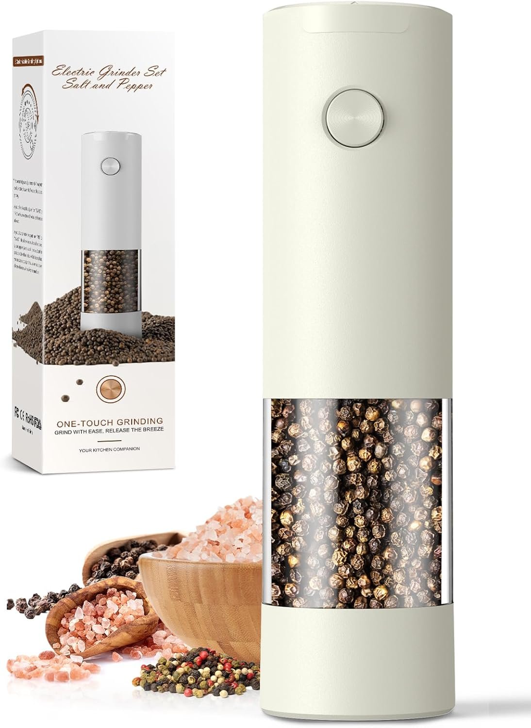 electric salt and pepper grinder set – 3x easier seasoning electric salt and pepper grinder set – 3x easier seasoning