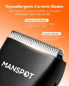 manspot manscape trimmer – powerful & safe grooming tool