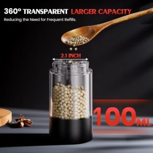 electric salt and pepper grinder set – 3x easier seasoning