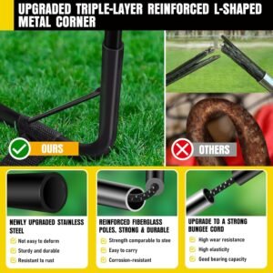 kids soccer goals 2 pack | backyard training set