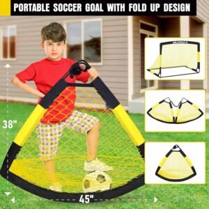 kids soccer goals 2 pack | backyard training set